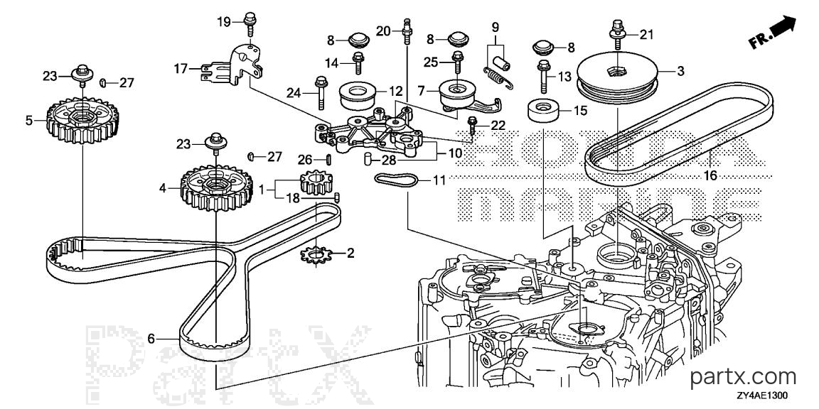 Honda BF225AK3 XCA - TIMING BELT