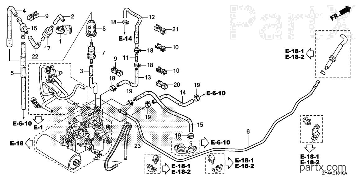 Honda BF200AK3 XA - PIPING