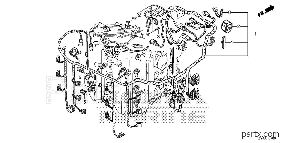 Honda BF200AK3 XA - WIRE HARNESS