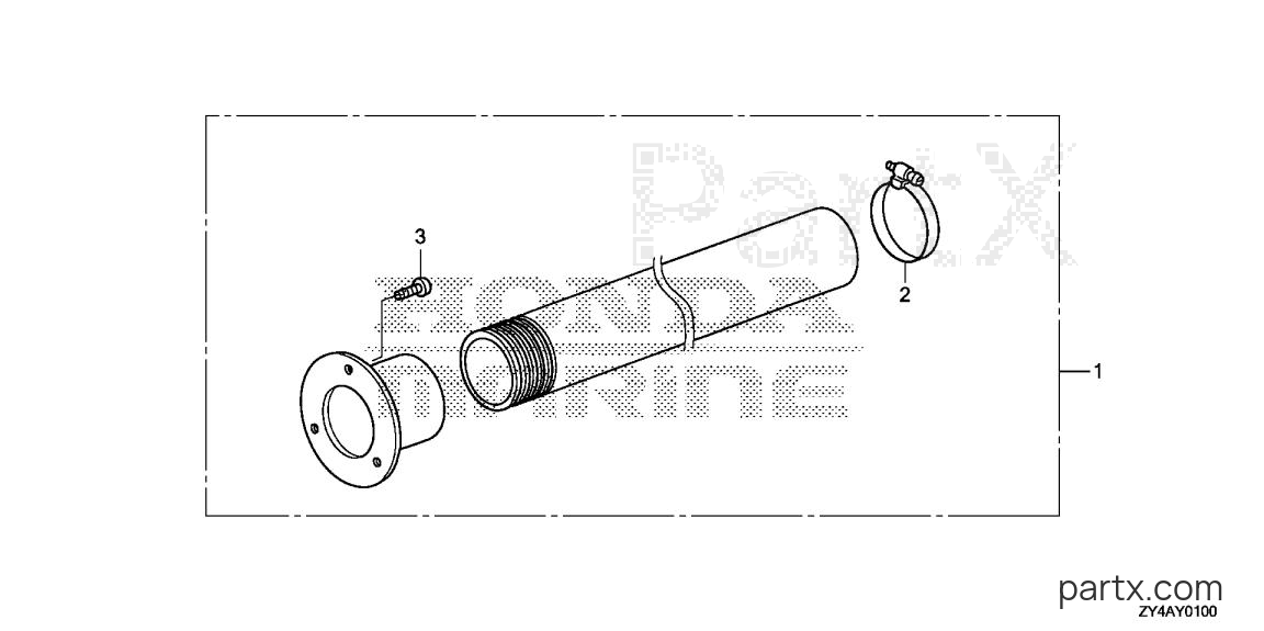 Honda BF175AK2 XA - RIGGING HOSE KIT