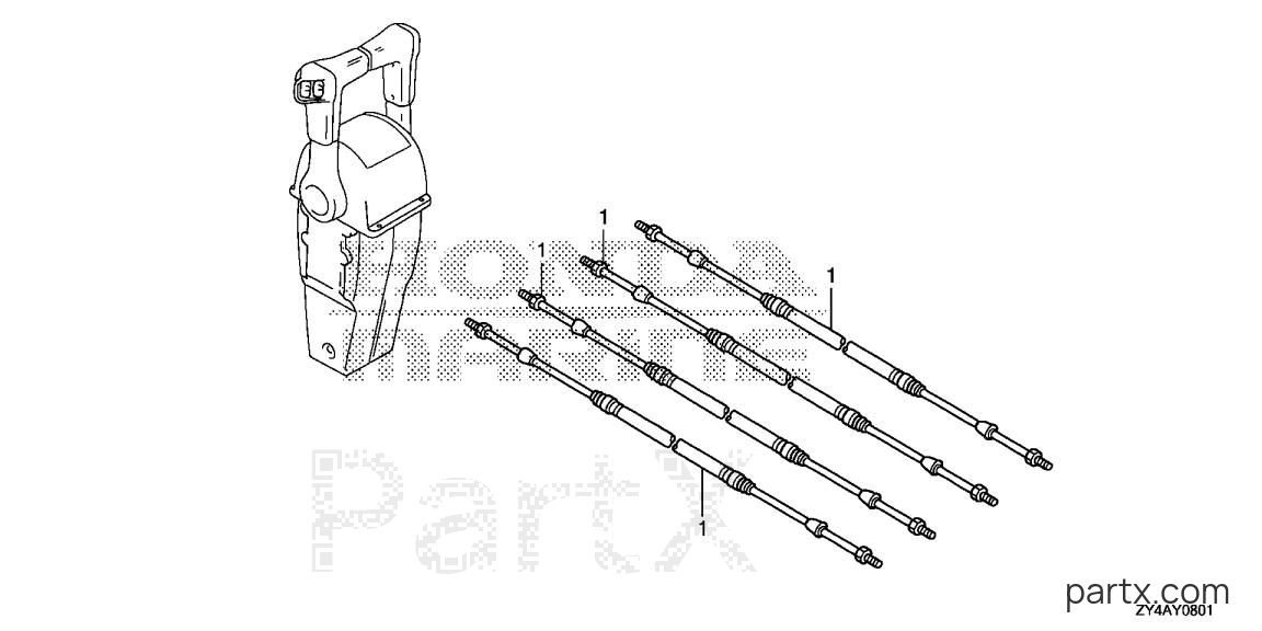 Honda BF225AK3 XW - CABLE (DUAL)