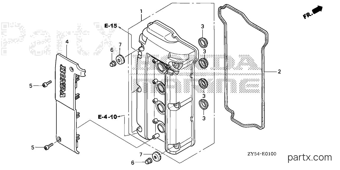 Honda BF135A4 XCA - CYLINDER HEAD COVER