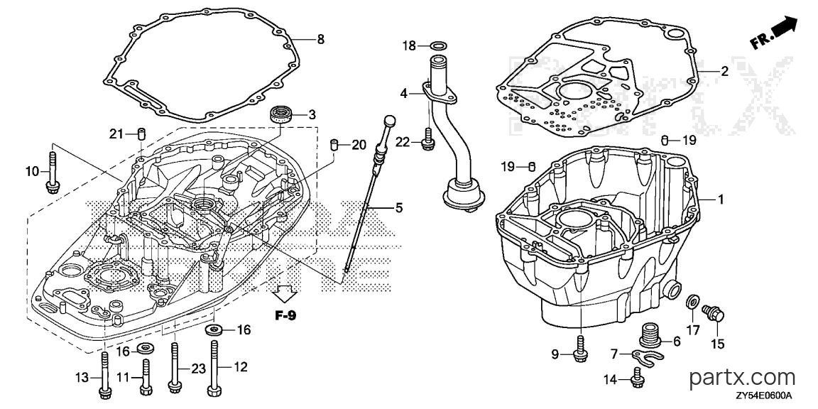 Honda BF135A6 LA - OIL PAN