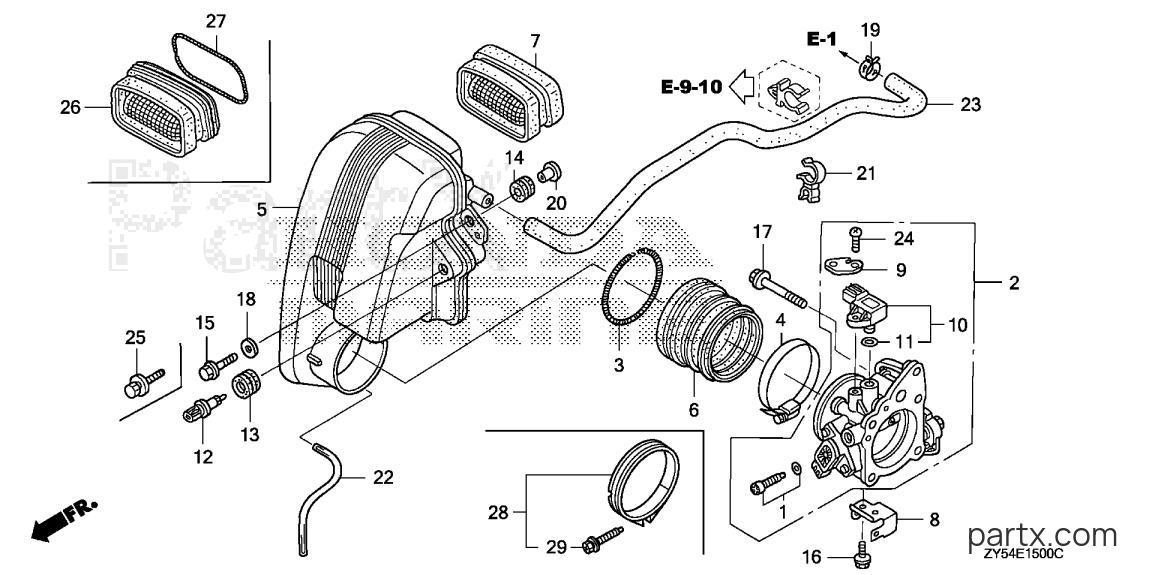 Honda BF135A4 XCA - THROTTLE BODY