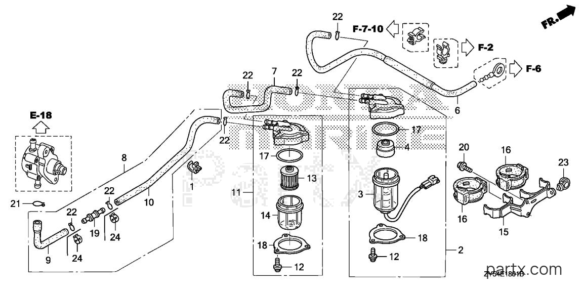 Honda BF135A5 XA - WATER SEPARATOR