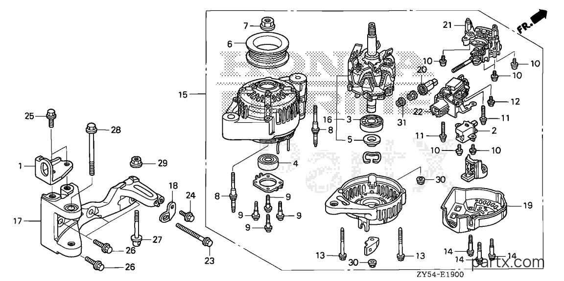 Honda BF150AK0 XA - ALTERNATOR