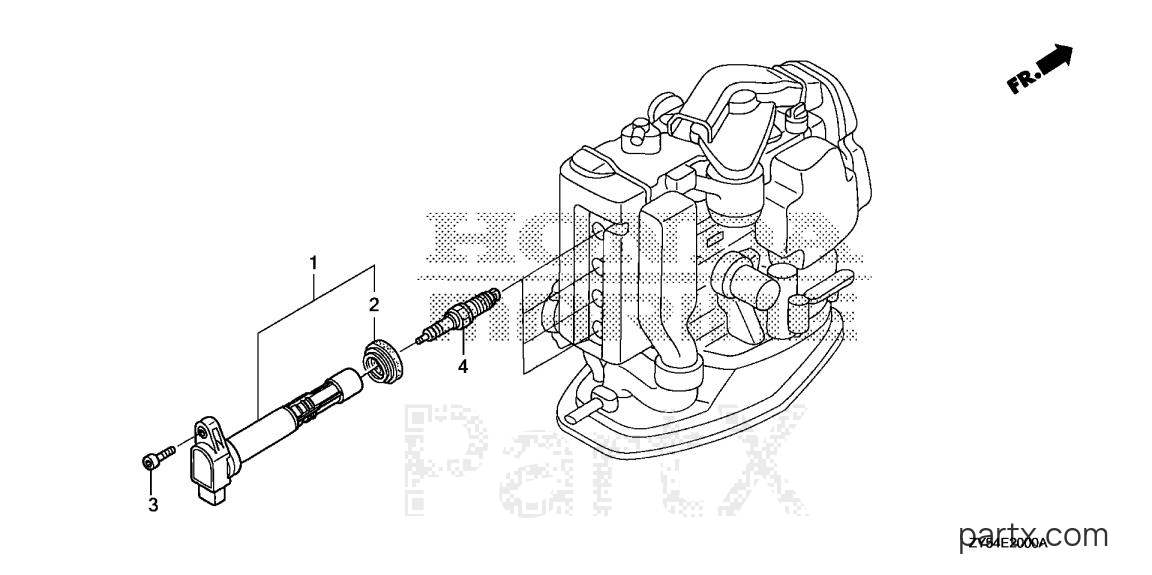Honda BF150A4 XCA - IGNITION COIL - SPARK PLUG