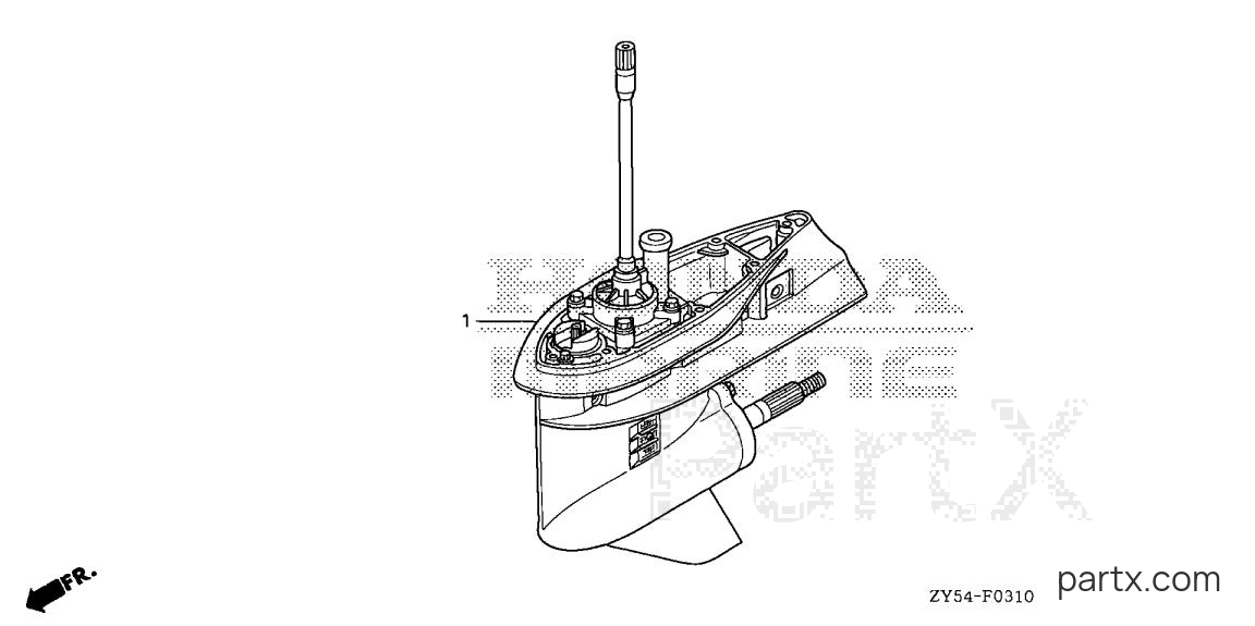 Honda BF135AK0 XA - GEAR CASE ASSY.