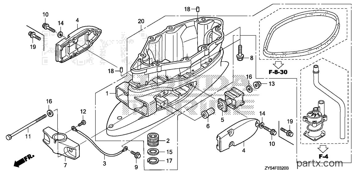 Honda BF135A6 XCA - EXTENSION CASE
