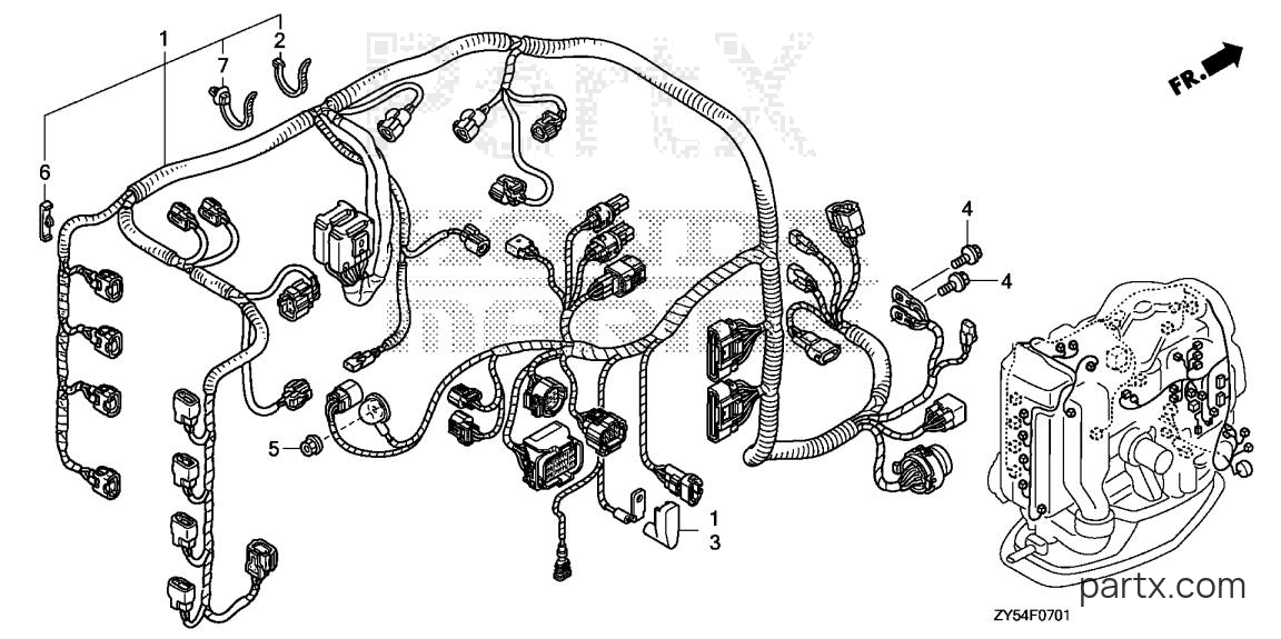 Honda BF135AK0 LA - WIRE HARNESS (2)