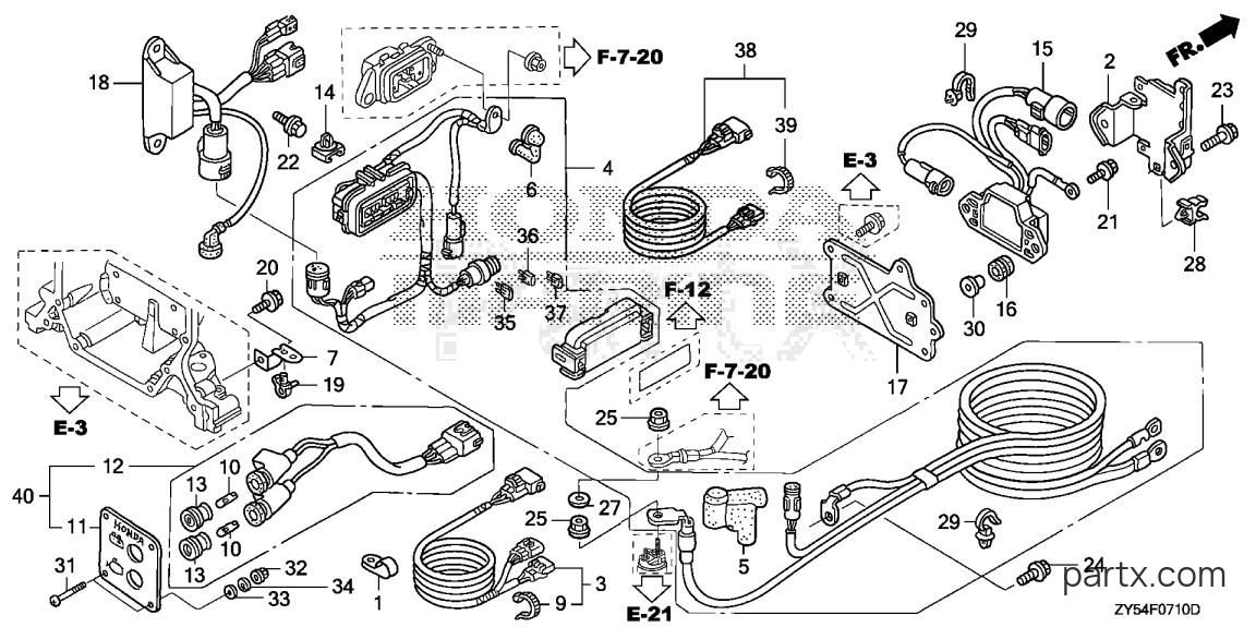 Honda BF135A4 XA - STARTER CABLE (1)