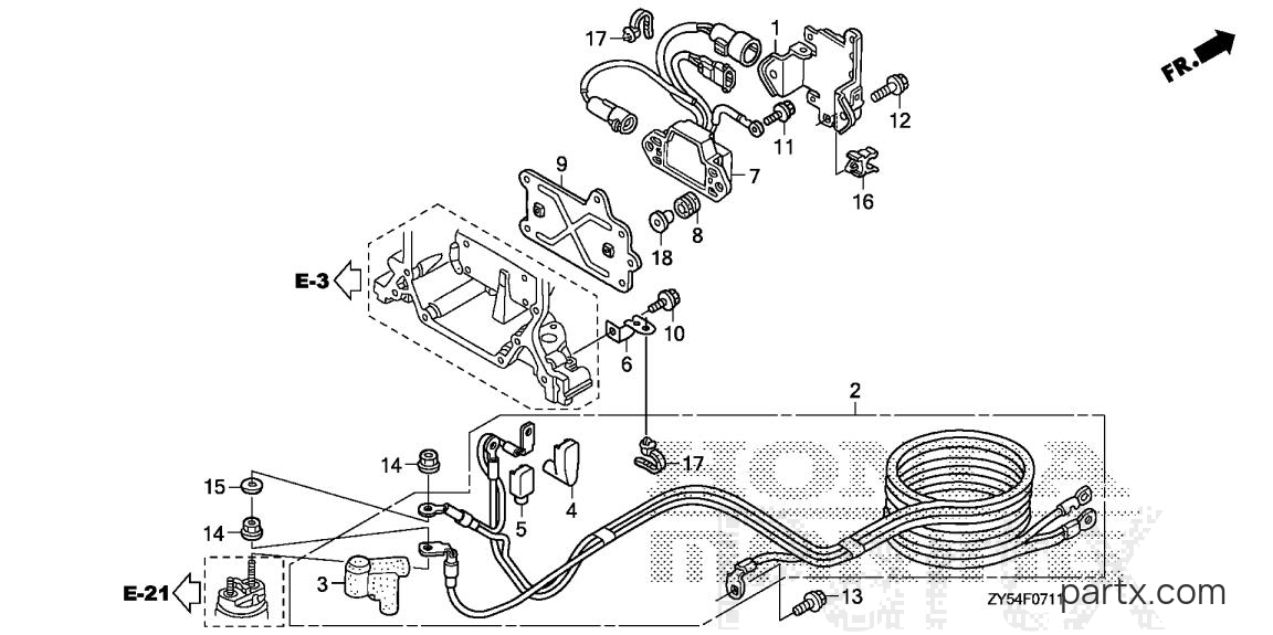 Honda BF150AK0 XA - STARTER CABLE (2)