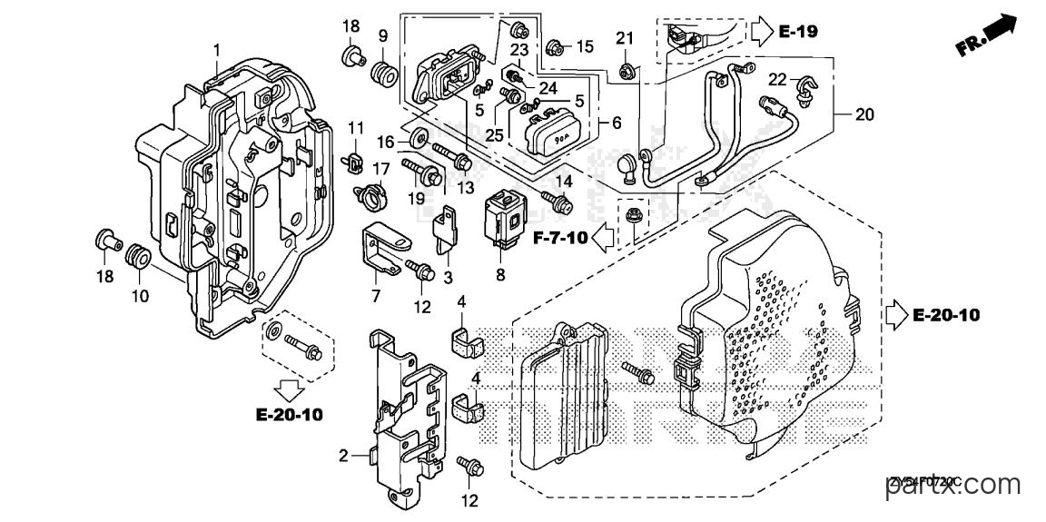 Honda BF135AK0 XA - FUSE BOX - RELAY (1)