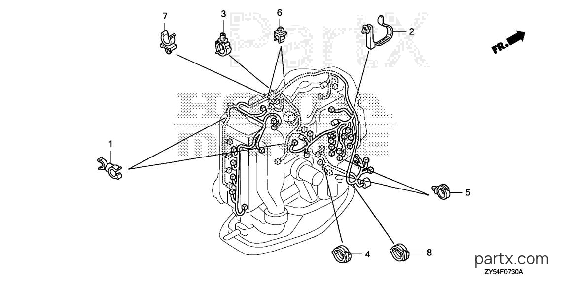 Honda BF135A5 XA - CLAMP