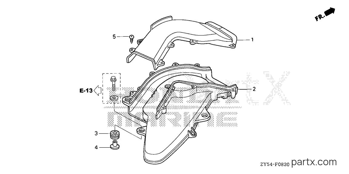 Honda BF135A6 XA - MUFFLER DUCT