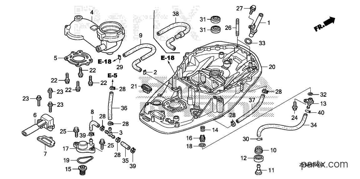 Honda BF150A6 XCA - MOUNT CASE