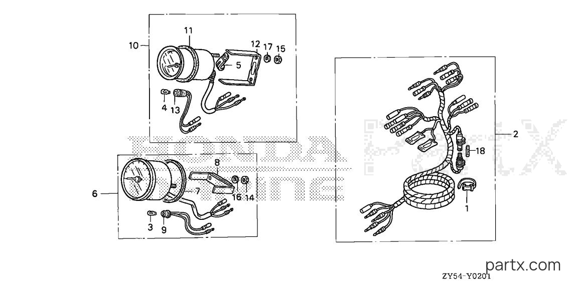 Honda BF135A5 XCA - METER (2)