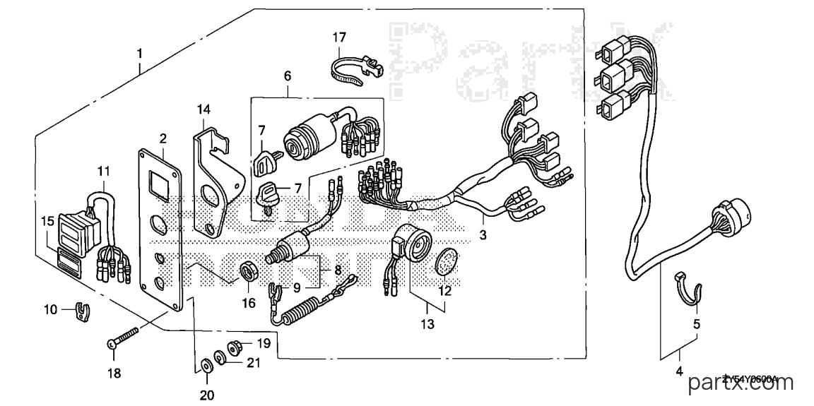 Honda BF150AK0 XCA - CONTROL PANEL (1)
