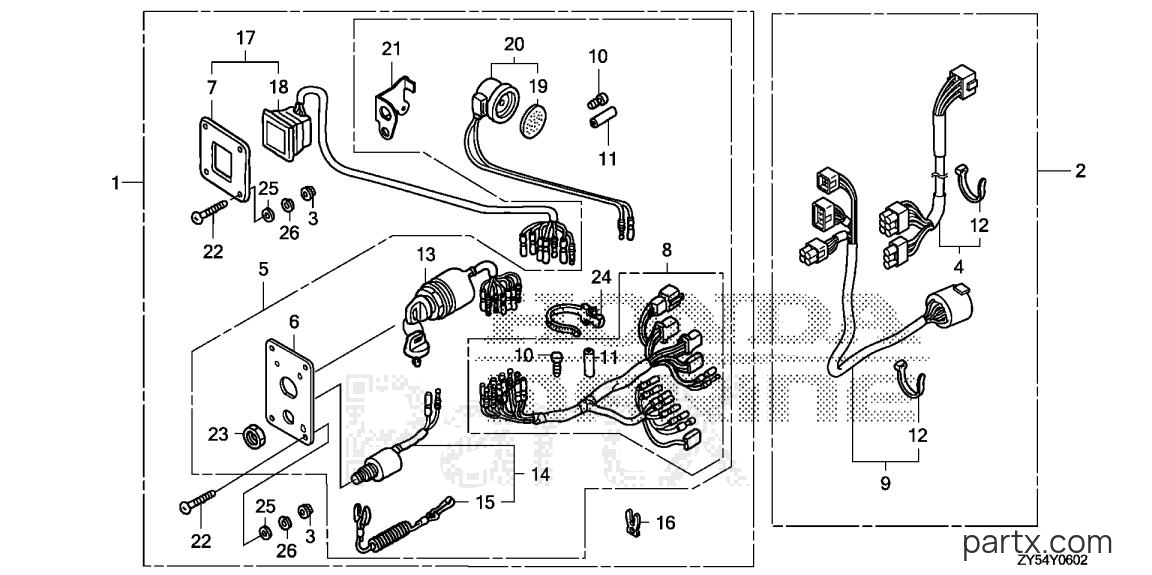 Honda BF135AK0 XA - CONTROL PANEL (3)