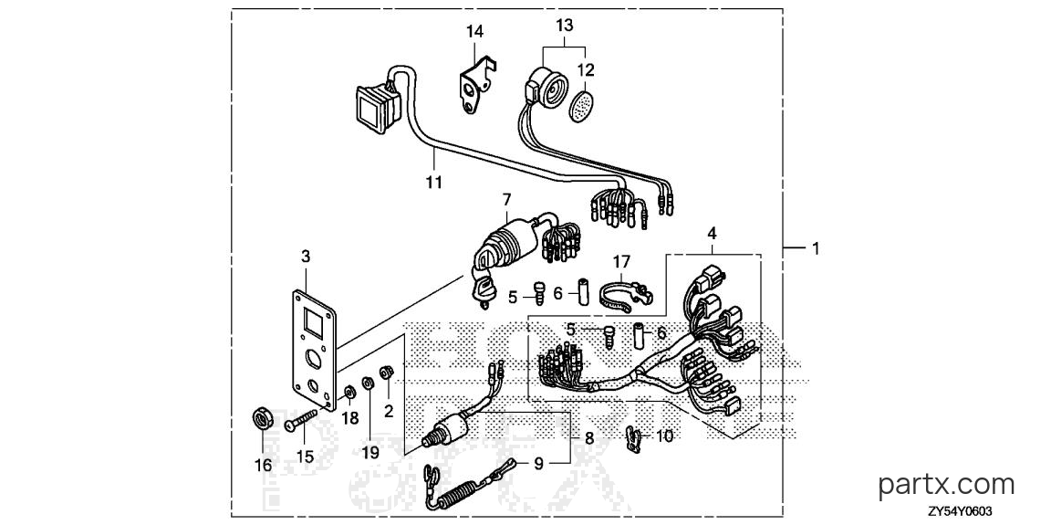 Honda BF150AK0 XCA - CONTROL PANEL (4)