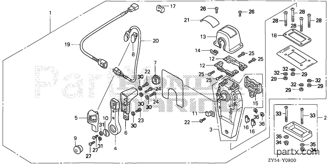 Honda BF135AK0 XA - REMOTE CONTROL (TOP MOUNT SINGLE TYPE) (R.)