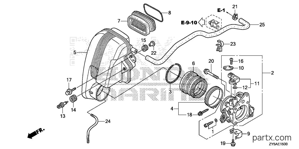 Honda BF150AK2 XA - THROTTLE BODY