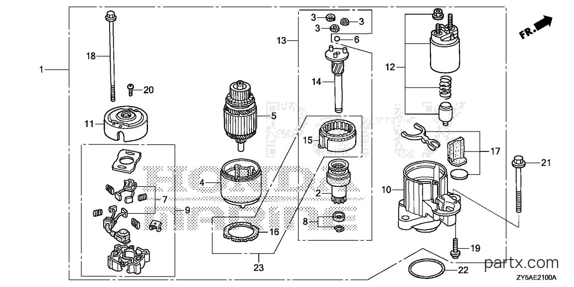 Honda BF135AK2 XA - STARTER MOTOR