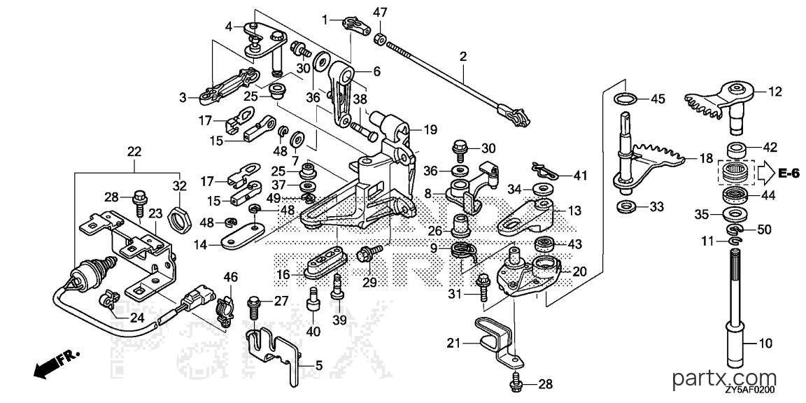 Honda BF150AK2 XCA - SHIFT SHAFT