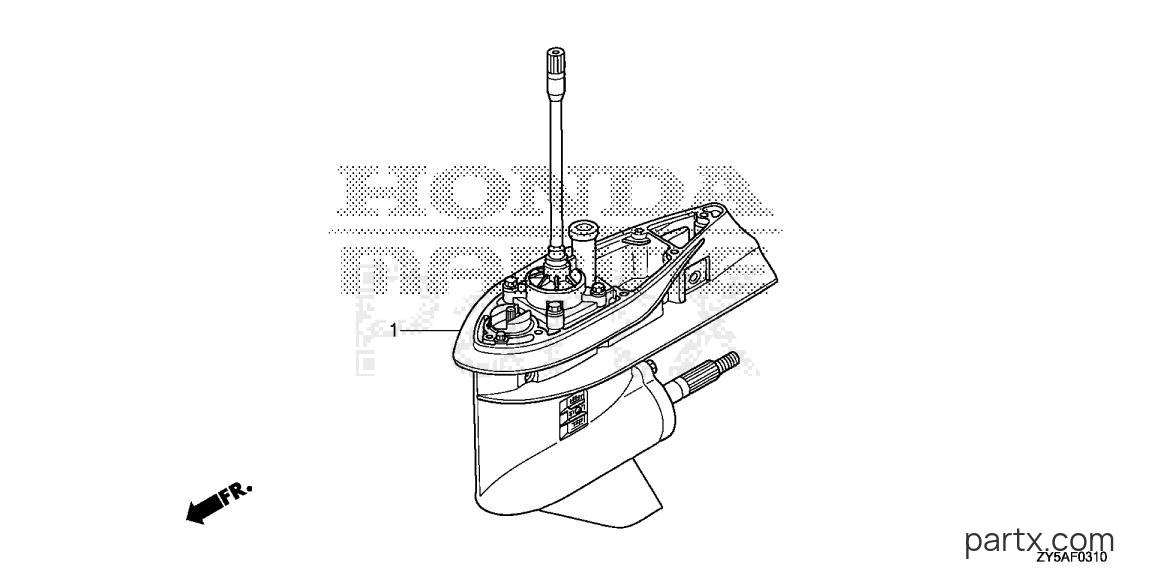 Honda BF150AK2 LS - GEAR CASE ASSY.
