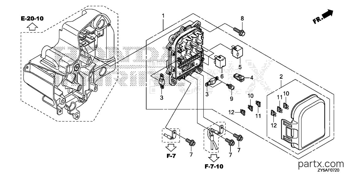 Honda BF150AK2 LS - FUSE BOX - RELAY