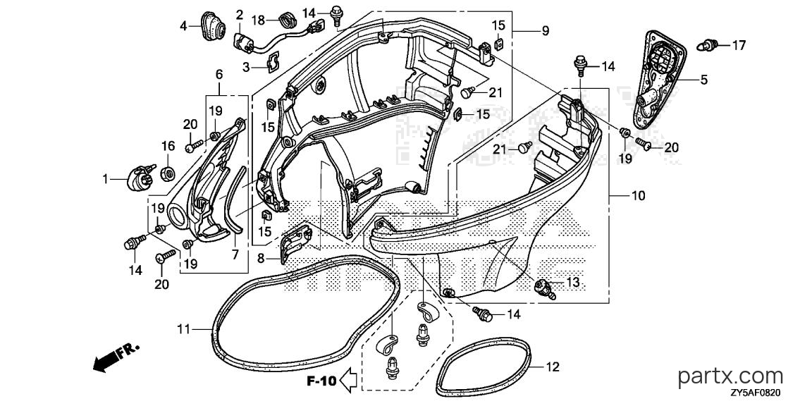 Honda BF150AK2 XCA - UNDER COVER
