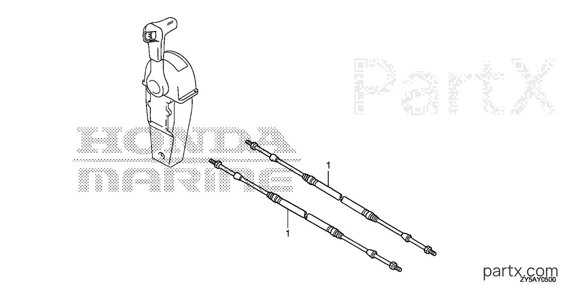 Honda BF135AK2 LA - CABLE (SINGLE) (HI-LEX)