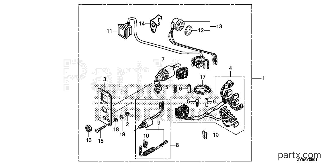 Honda BF135AK2 XA - CONTROL PANEL (2)