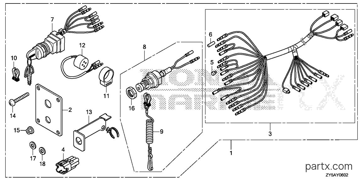 Honda BF135AK2 XA - CONTROL PANEL (3)