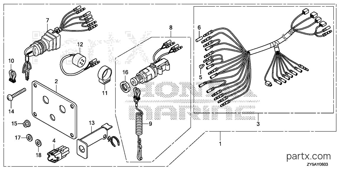 Honda BF135AK2 XA - CONTROL PANEL (4)