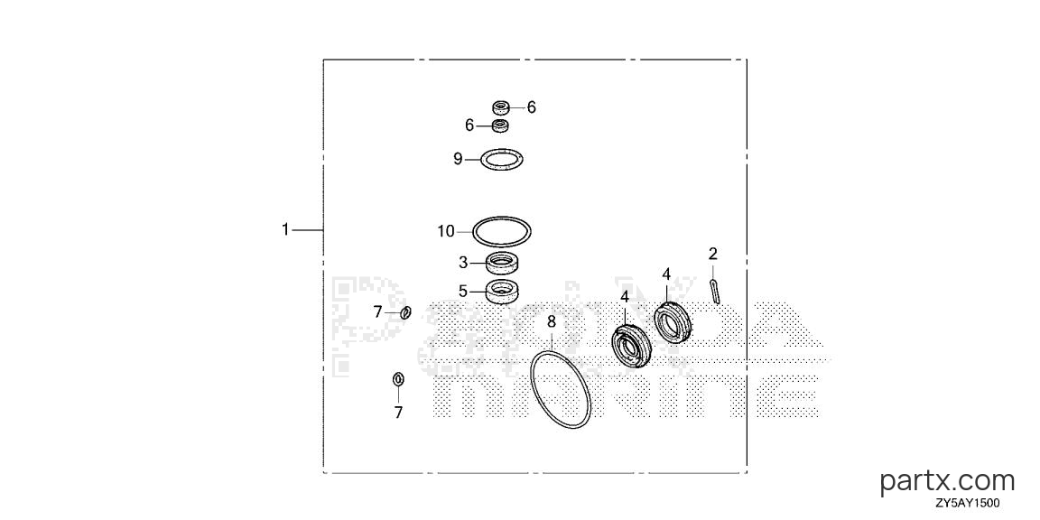 Honda BF150AK2 XCA - GEAR CASE KIT