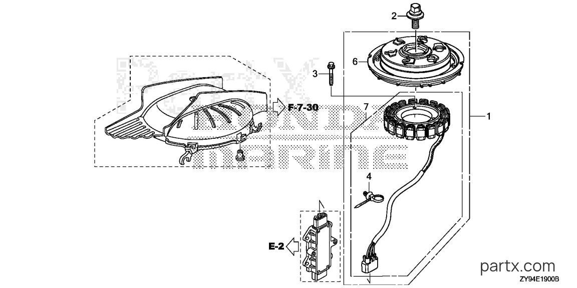 Honda BF90DK0 LHTA - ALTERNATOR