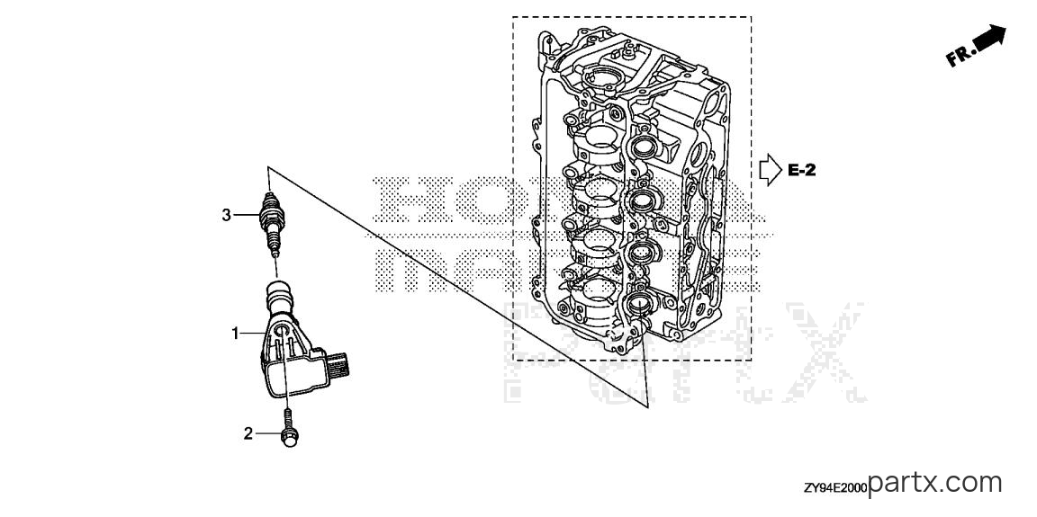Honda BF90DK0 LRTA - PLUG TOP COIL
