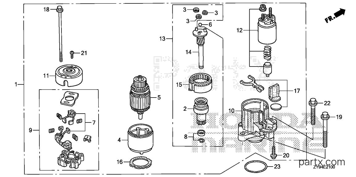 Honda BF90DK0 XRTA - STARTER MOTOR