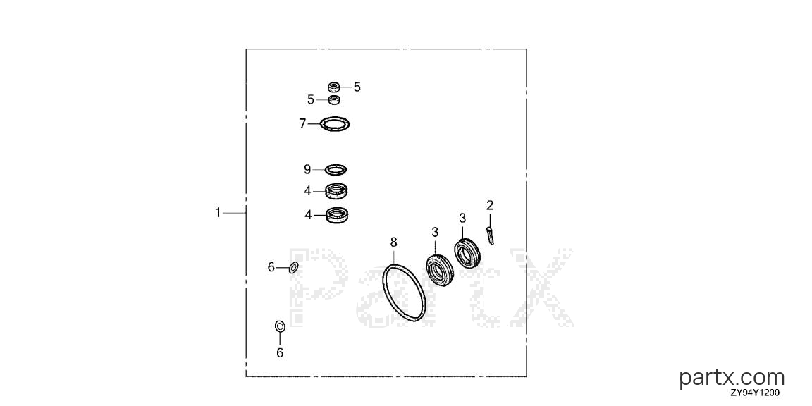 Honda BF75DK0 LHTA - GEAR CASE KIT