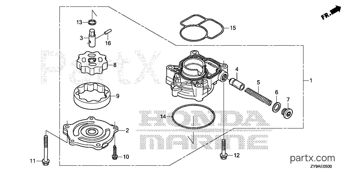 Honda BF100A LRTA - OIL PUMP