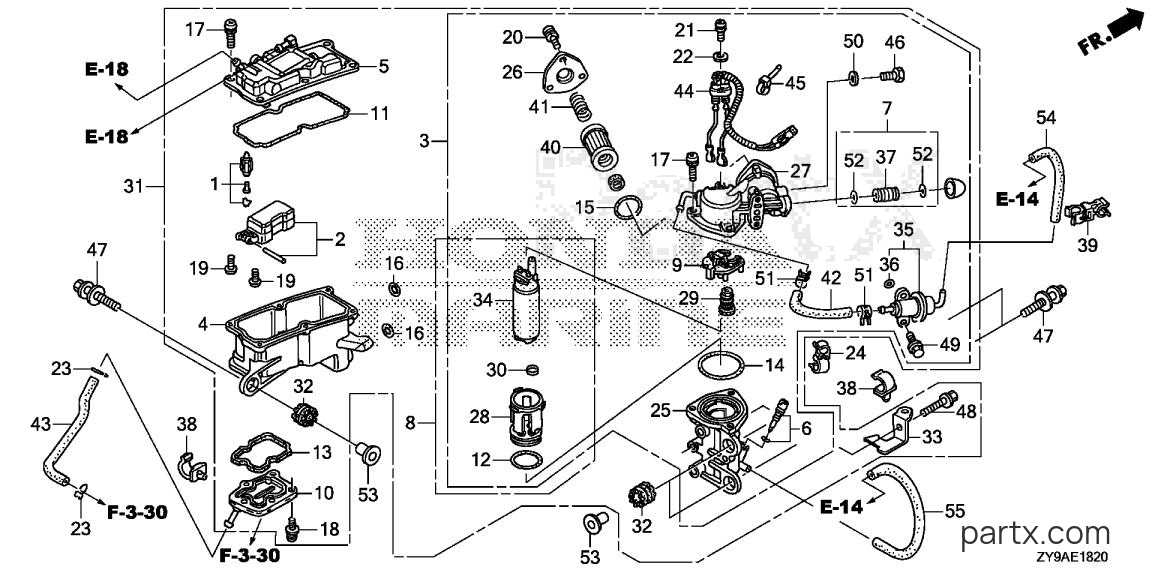 Honda BF90DK4 JRTA - VAPOR SEPARATOR