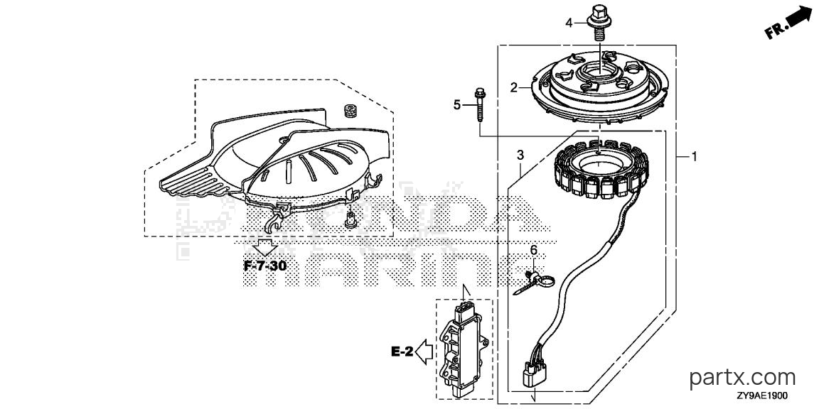 Honda BF100A LRTA - ALTERNATOR