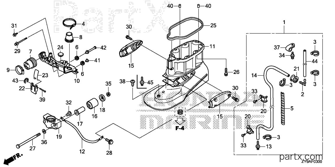 Honda BF90DK2 XRTA - EXTENSION CASE