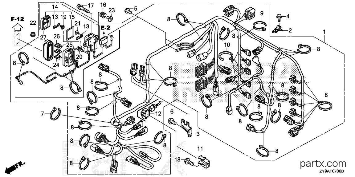 Honda BF100A XRTA - MAIN WIRE HARNESS