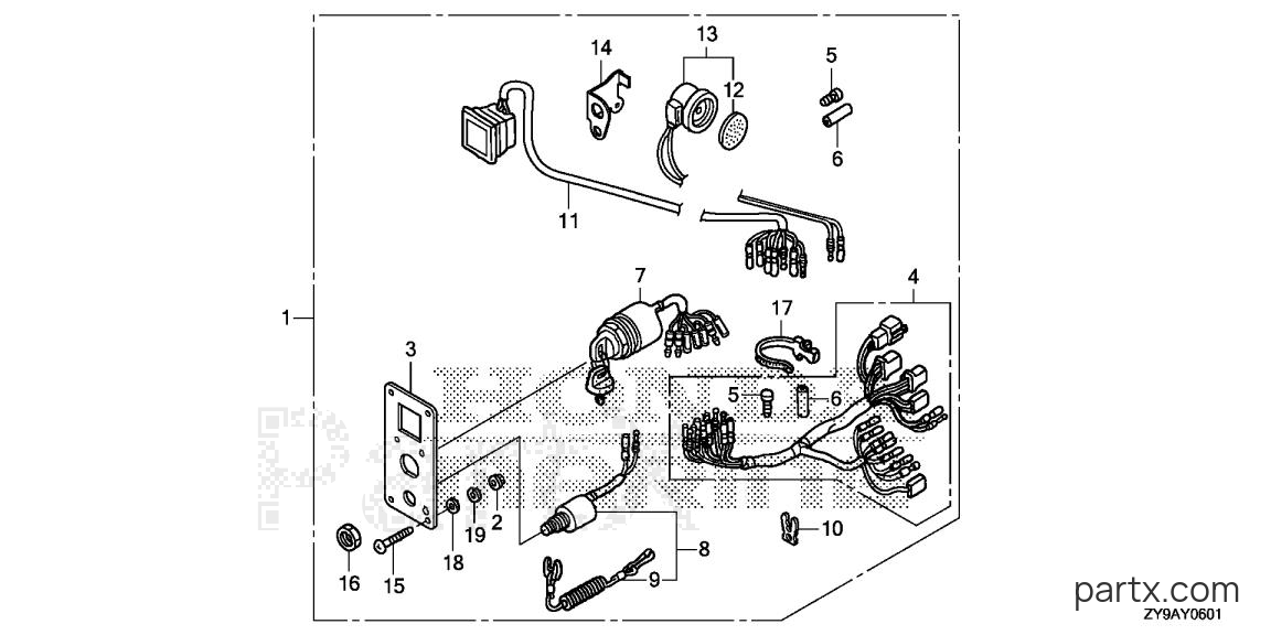 Honda BF100A XRTA - SWITCH PANEL KIT (2)