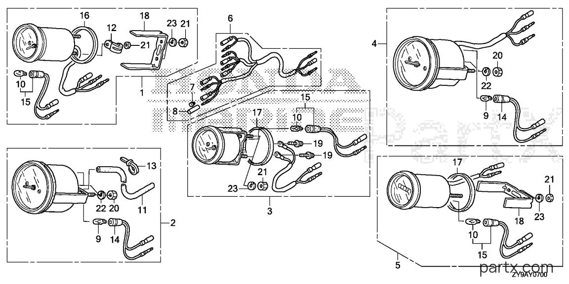 Honda BF90DK2 LRTA - METER KIT