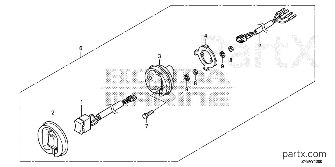 Honda BF90DK4 JRTA - TROLLING CONTROL SWITCH