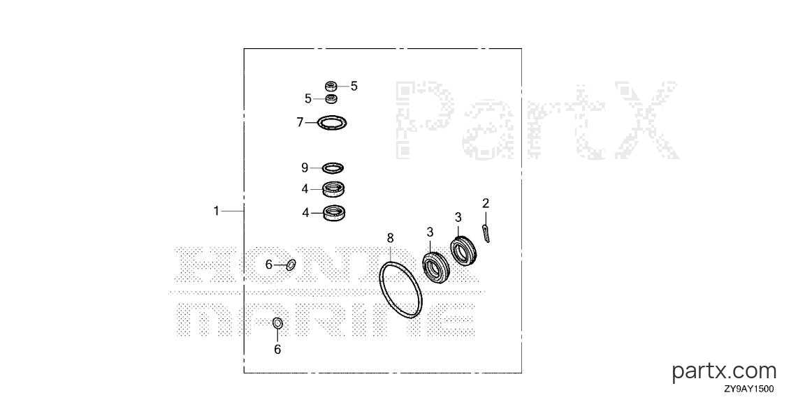 Honda BF100A LRTA - GEAR CASE KIT