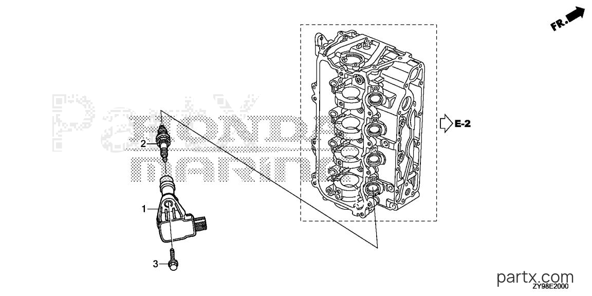 Honda BF90DK5 JRTA - PLUG TOP COIL